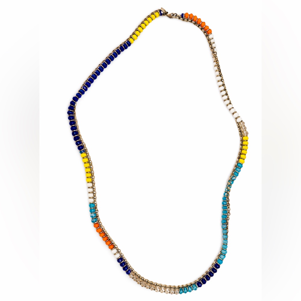 Megan Park Multicolor Long Beaded Necklace Atlantic Pacific Nantucket